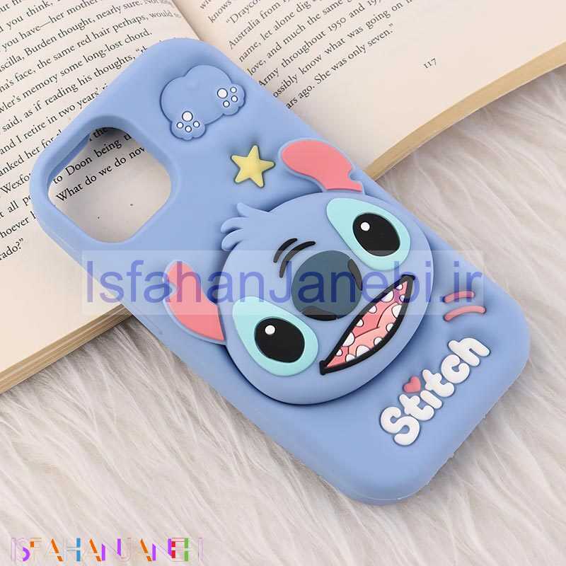 اصفهان جانبی-قاب سیلیکونی آیفون iPhone 13 / 14 پاپ سوکت دار برجسته طرح Stitch