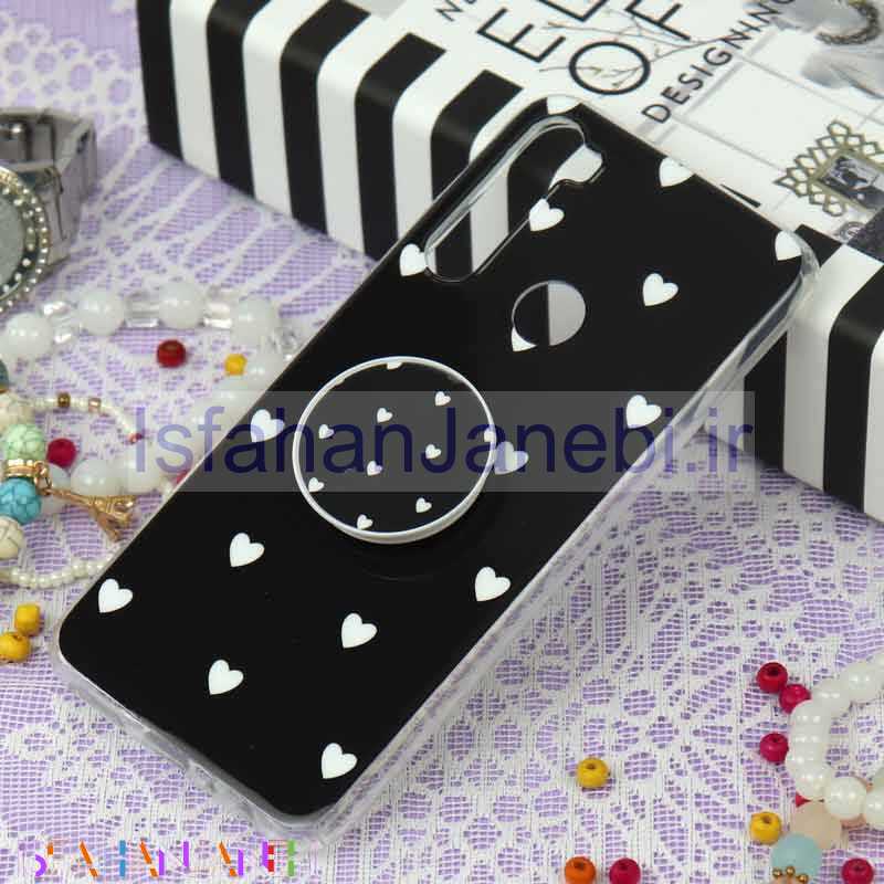اصفهان جانبی-قاب سوپر IMD دور شفاف پاپ سوکت دار Xiaomi Redmi Note 8 قلبی