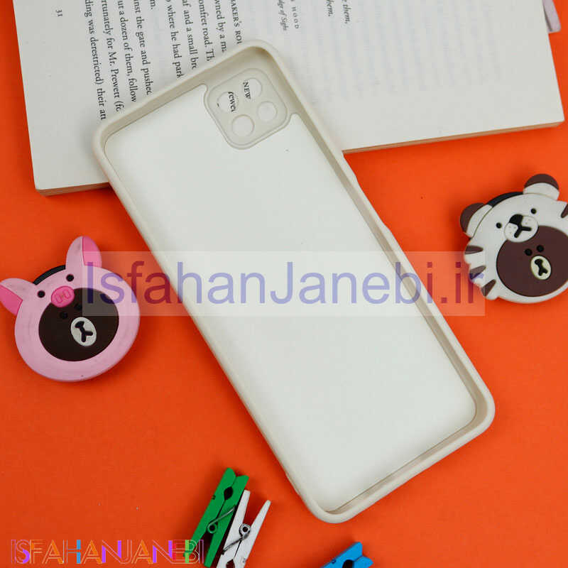 اصفهان جانبی-قاب سیلیکونی خرس TED محافظ لنزدار Samsung Galaxy A22 5G سفید