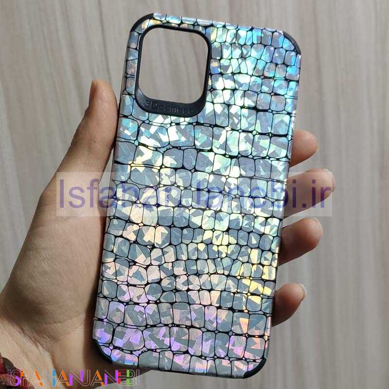 اصفهان جانبی-قاب چرمی پوست ماری هفت رنگ iPhone 12