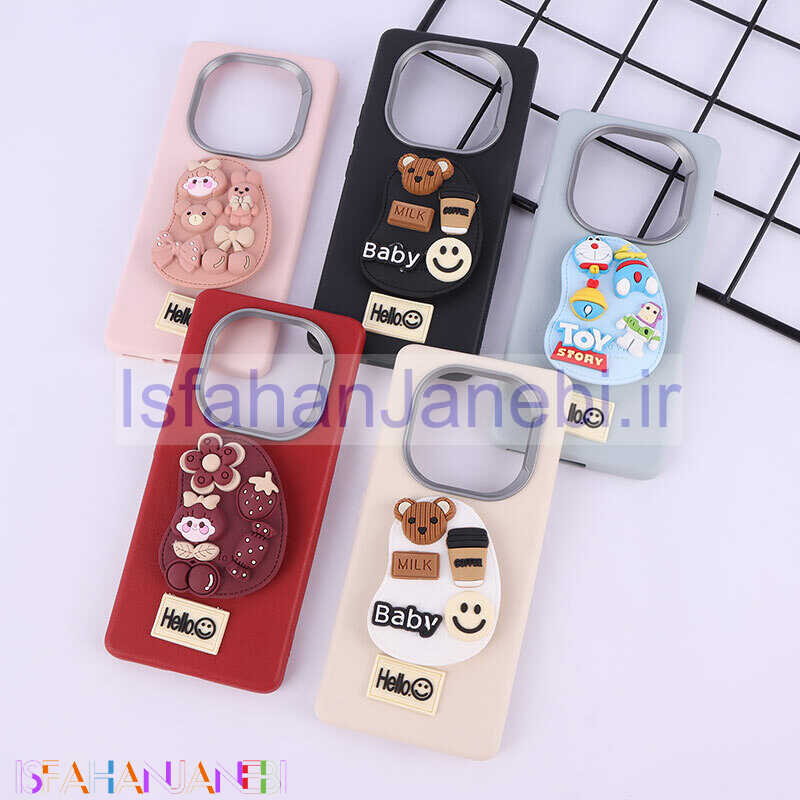 اصفهان جانبی-قاب چرمی ژله ای Leather شیائومی Redmi Note 14 Pro 4G پاپ سوکت دار