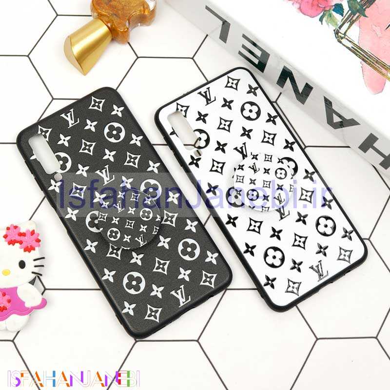اصفهان جانبی-قاب فانتزی برجسته + پاپ سوکت طرح LV سامسونگ A7 2018 سری D