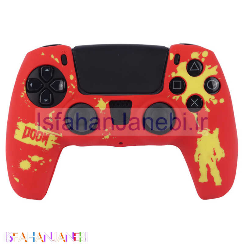 اصفهان جانبی-روکش دسته بازی PS5 طرح DOOM قرمز زرد