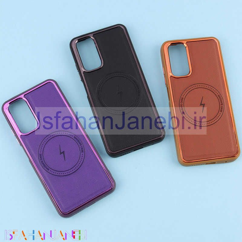 اصفهان جانبی-قاب چرمی مگ سیف شیائومی Redmi Note 11 / 11s متال ایرون