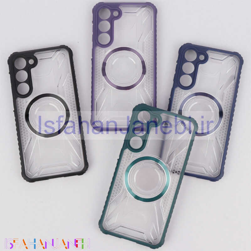 اصفهان جانبی-قاب شفاف طرح دار MagSafe محافظ لنزدار Samsung Galaxy S23 Plus