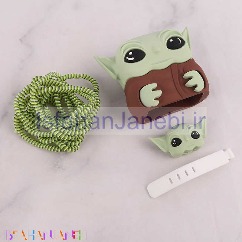 اصفهان جانبی-ست محافظ کابل و کلگی شارژر شیائومی 33 وات طرح بیبی یودا