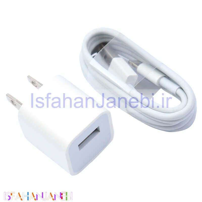 اصفهان جانبی-شارژر دیواری iPhone CH826 5W + کابل آیفونی