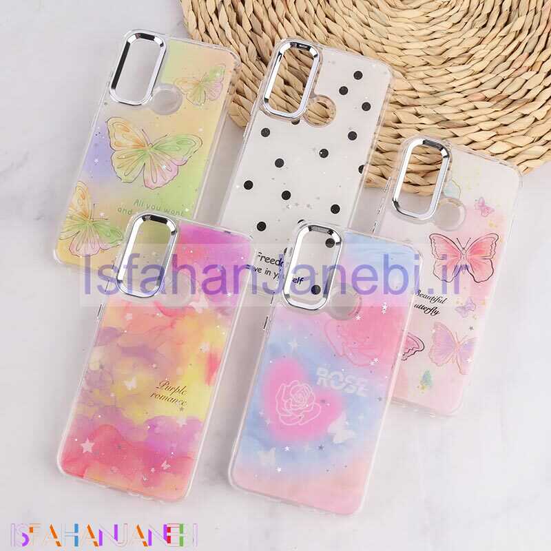 اصفهان جانبی-قاب رزینی شیائومی Redmi Note 8 طرح دار دور محافظ متال