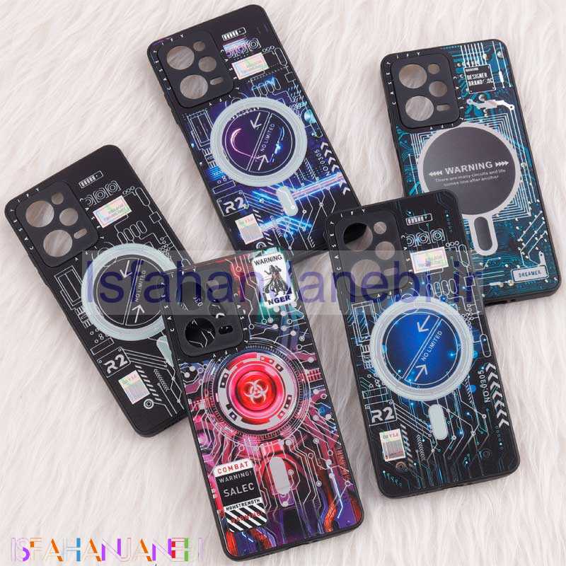 اصفهان جانبی-قاب PC طرحدار MagSafe محافظ لنزدار Xiaomi Poco X5 Pro