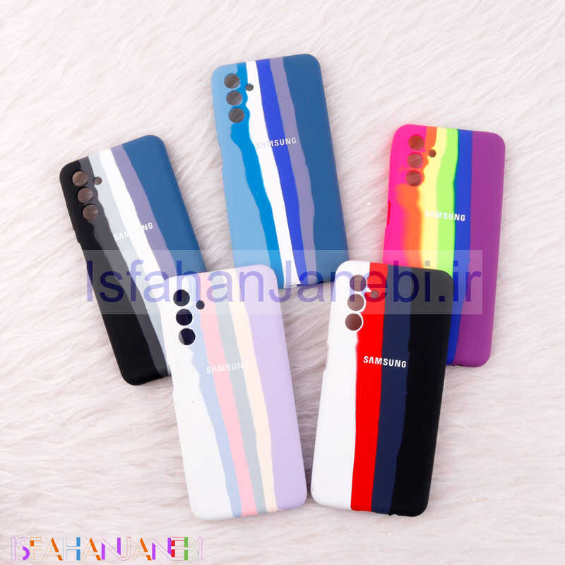 اصفهان جانبی-قاب سیلیکونی اورجینال رنگین کمانی محافظ لنزدار Samsung Galaxy A13 5G / A04s