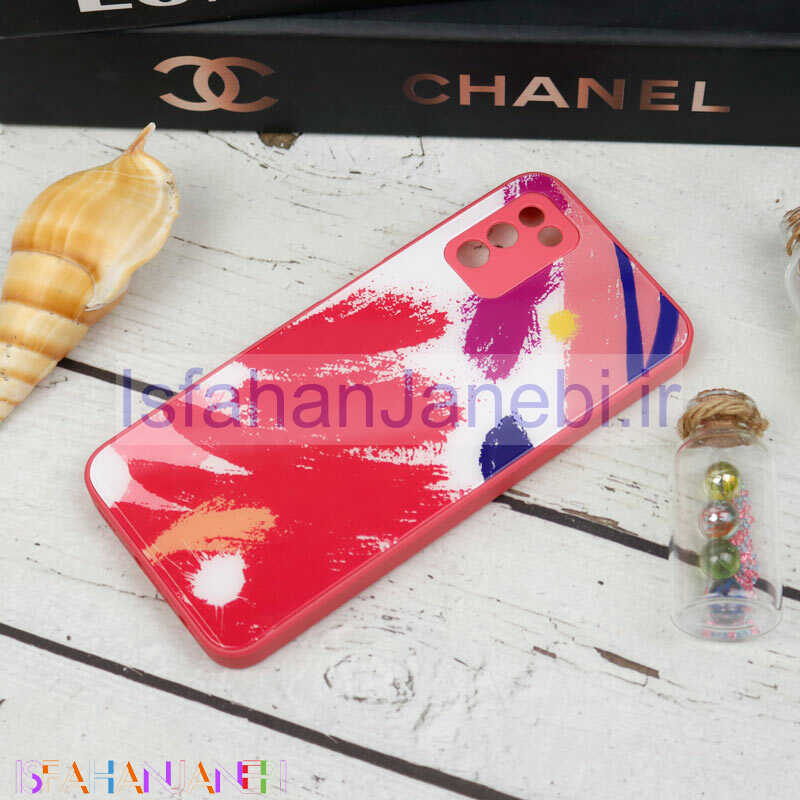 اصفهان جانبی-قاب طرحدار پشت گلسی محافظ لنزدار Samsung Galaxy A03s