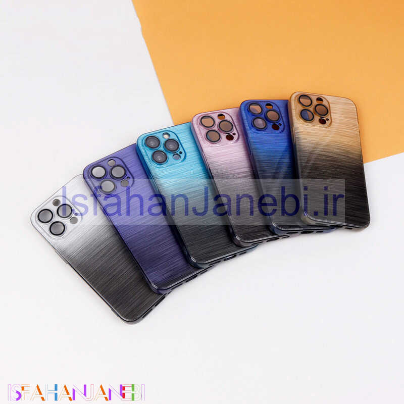 اصفهان جانبی-قاب PC براق محافظ لنزدار دو رنگ iPhone 13 Pro