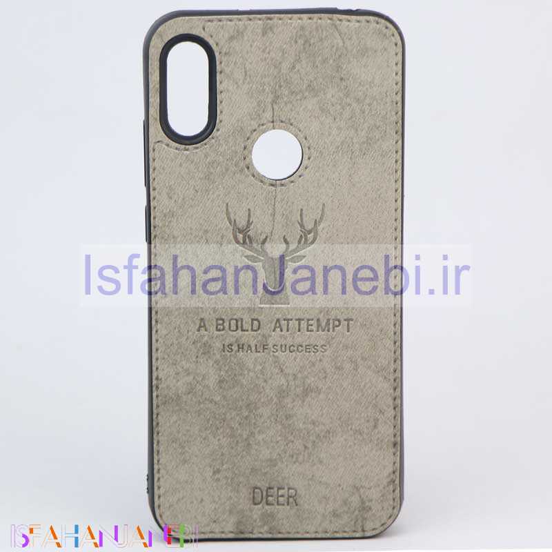 اصفهان جانبی-قاب چرمی طرح گوزن Huawei Y6 Prime 2019 طوسی