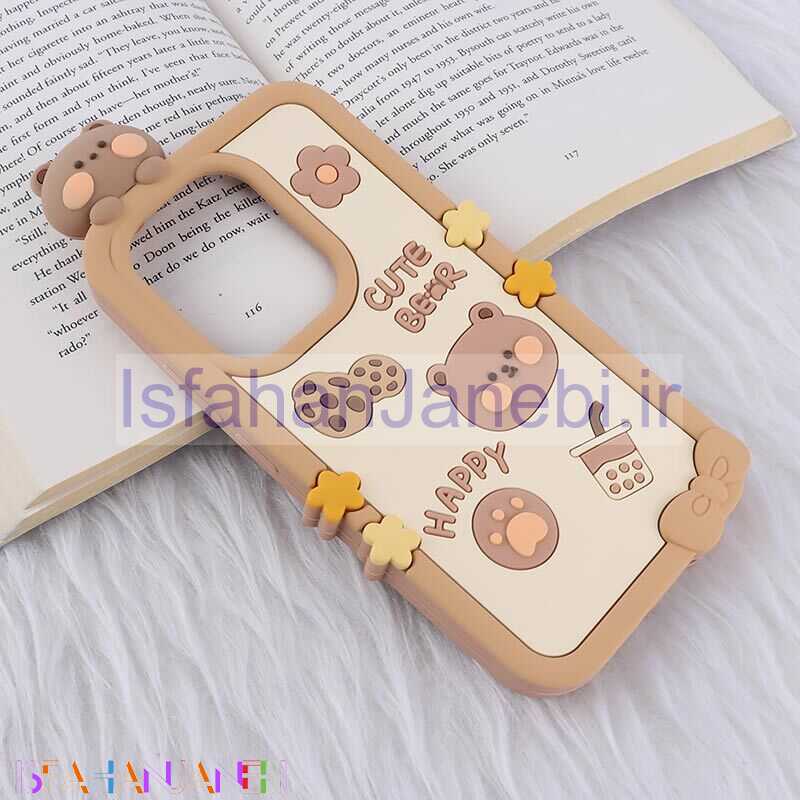 اصفهان جانبی-قاب عروسکی شیائومی Redmi Note 13 Pro 4G طرح Cute Bear Happy