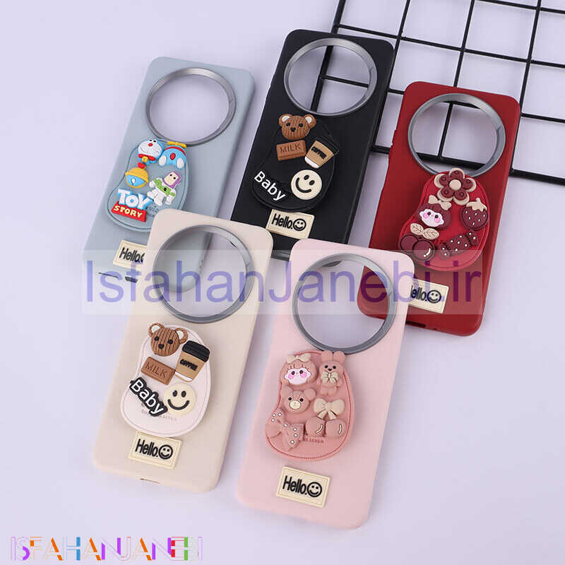 اصفهان جانبی-قاب چرمی ژله ای Leather شیائومی Redmi 14C / Poco C75 پاپ سوکت دار