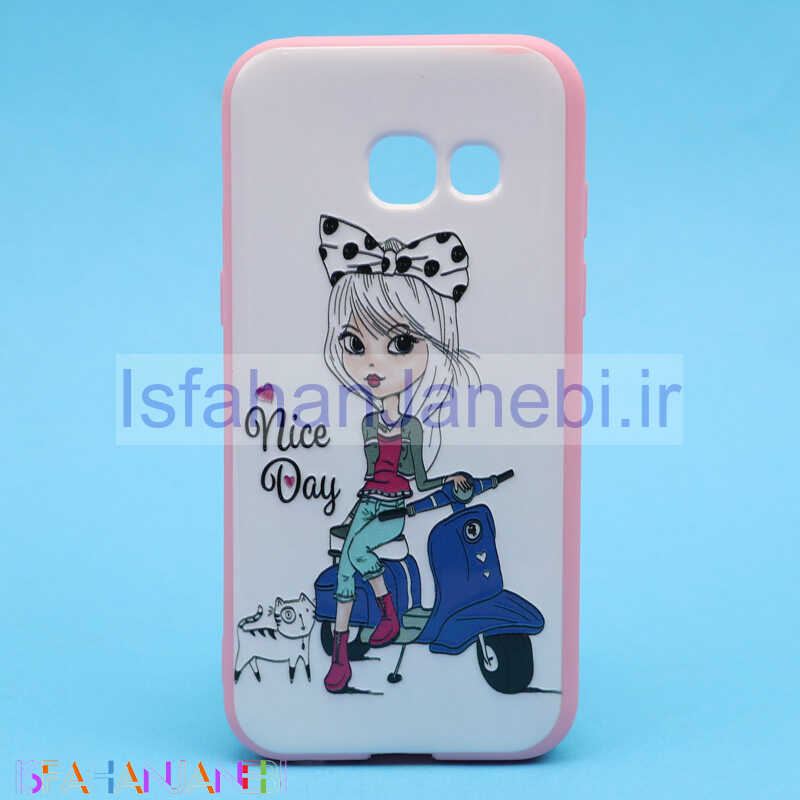 اصفهان جانبی-قاب فانتزی برجسته صورتی طرح دختر سامسونگ A3 2017
