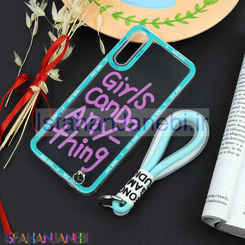 اصفهان جانبی-قاب طرحدار Girls Can Do + بند آویز لنیارد Samsung Galaxy A30s / A50s