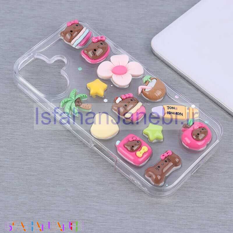 اصفهان جانبی-قاب Hello Kitty In The Beach آیفون iPhone 16 عروسکی برجسته