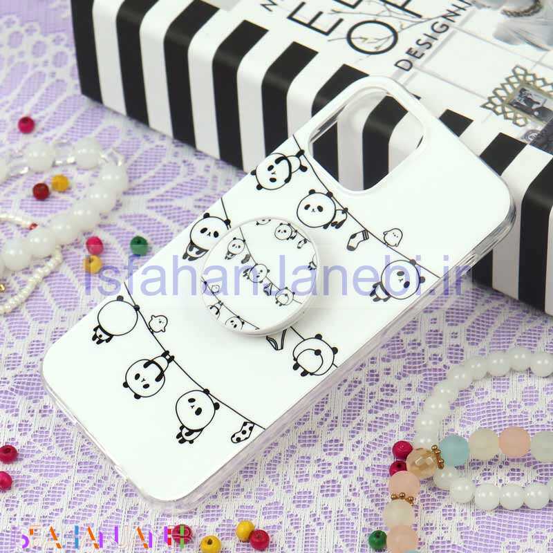 اصفهان جانبی-قاب سوپر IMD دور شفاف پاپ سوکت دار iPhone 12 / 12 Pro پاندا