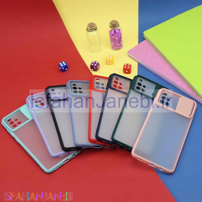 اصفهان جانبی-قاب PC مات محافظ لنز دار کشویی Samsung A71