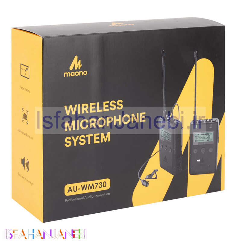 اصفهان جانبی-میکروفون یقه ای بی سیم Maono AU-WM730