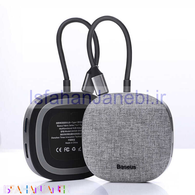 اصفهان جانبی-هاب 7 پورت Type-C باسئوس CAHUB-DX0G