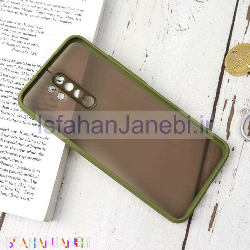 اصفهان جانبی-قاب PC مات محافظ لنز دار Xiaomi Redmi 9 سبز