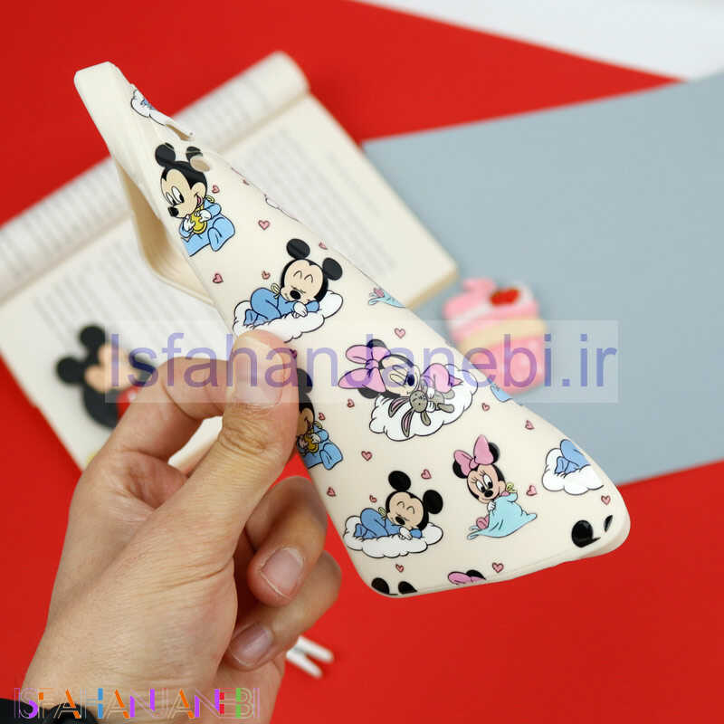 اصفهان جانبی-قاب سیلیکونی سفید محافظ لنزدار طرح میکی موس 3 سامسونگ A12