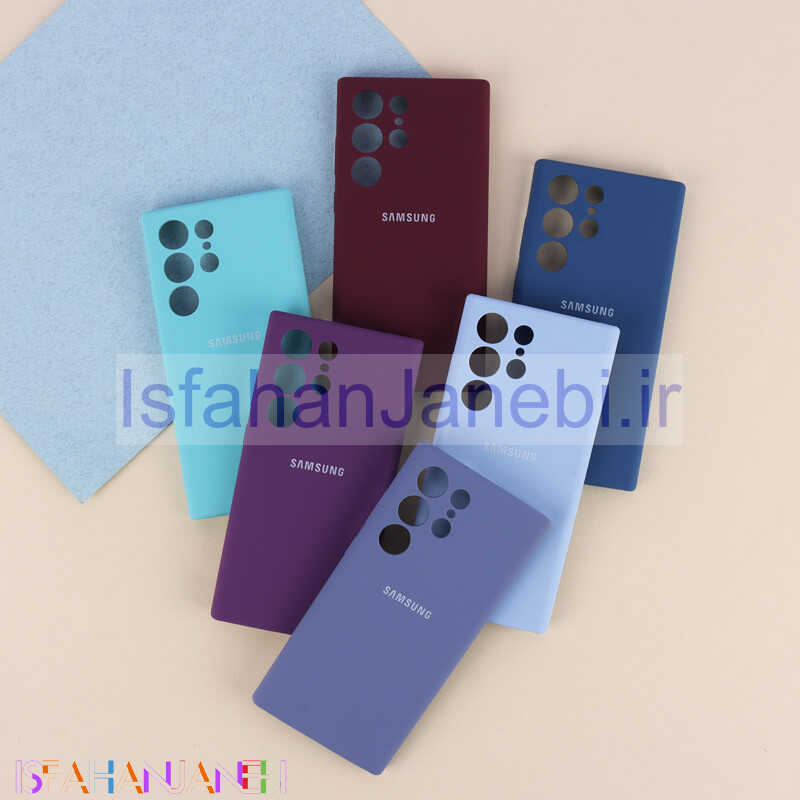 اصفهان جانبی-قاب سیلیکونی اصلی زیربسته سامسونگ Galaxy S23 Ultra محافظ لنزدار