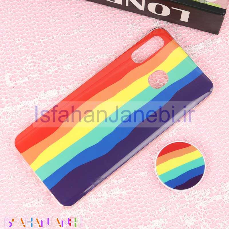 اصفهان جانبی-قاب سوپر IMD دور شفاف پاپ سوکت دار Samsung A20/A30 رنگین کمانی