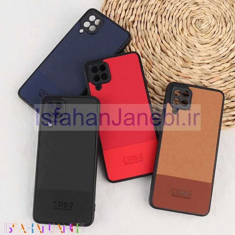 اصفهان جانبی-قاب چرمی Smart Phone سامسونگ Galaxy A12 / M12 پارچه ای محافظ لنزدار