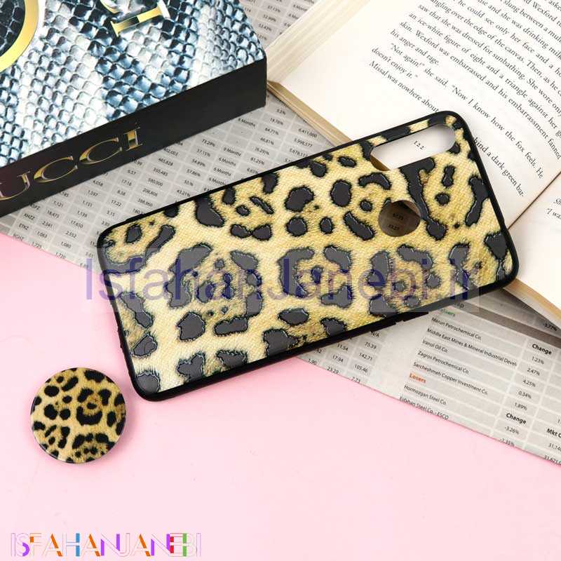 اصفهان جانبی-قاب فانتزی برجسته + پاپ سوکت طرح پلنگی سامسونگ A20s سری F