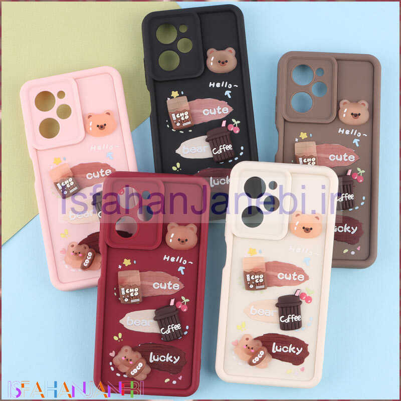 اصفهان جانبی-قاب سولید کیس عروسکی پاستیلی محافظ لنزدار Xiaomi Poco X5 Pro