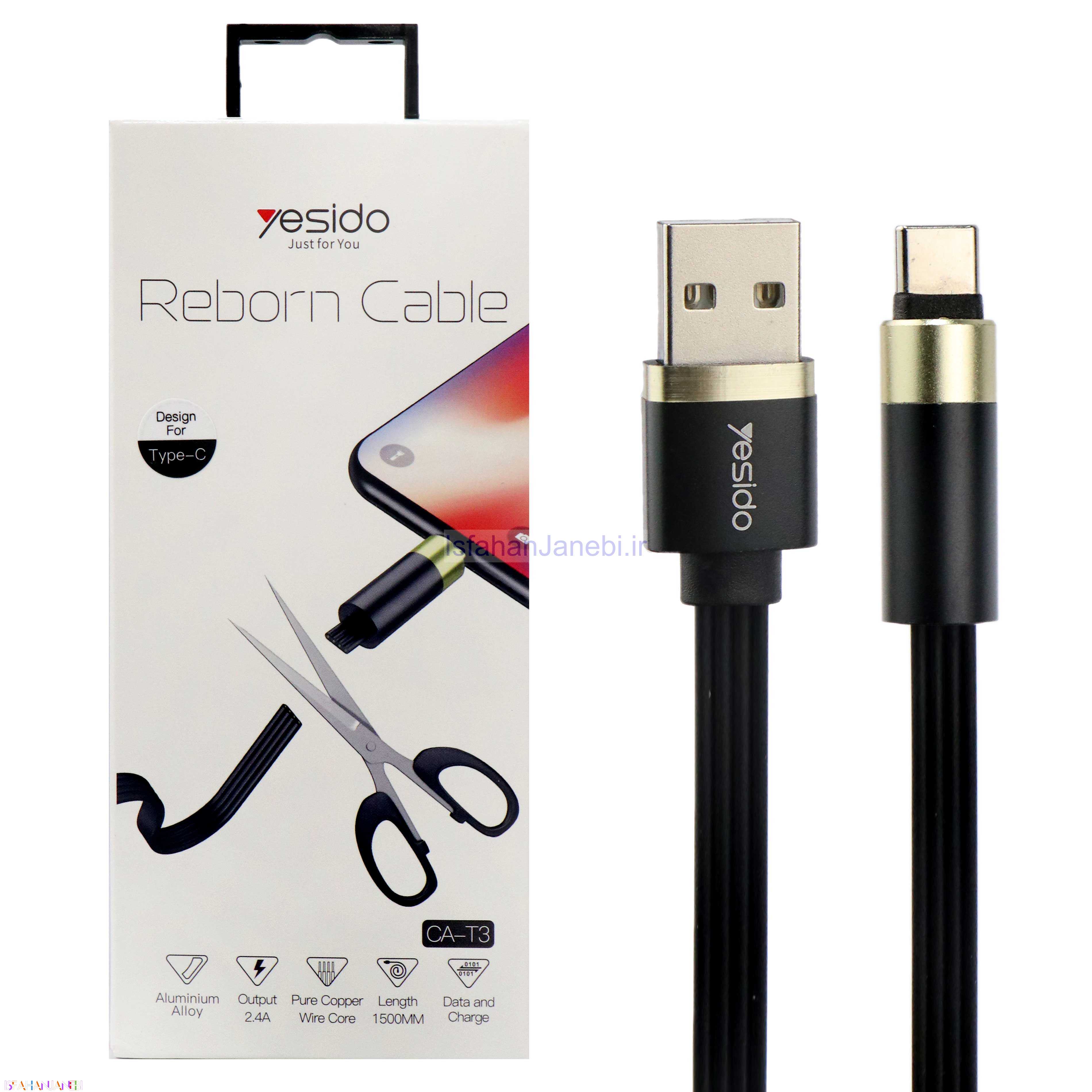 اصفهان جانبی-کابل Yesido CA-T3 Reborn 1.5m Type-C