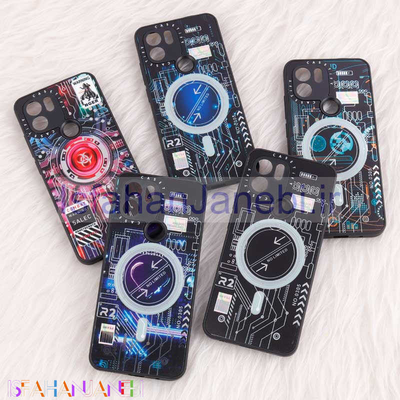 اصفهان جانبی-قاب PC طرحدار MagSafe محافظ لنزدار Xiaomi Redmi A2 Plus