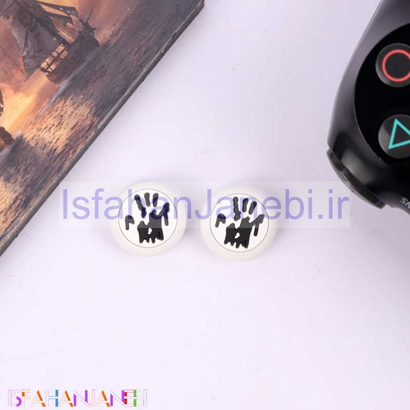 اصفهان جانبی-روکش آنالوگ دسته بازی Play Station/XBOX طرح دست کد 2 سفید مشکی