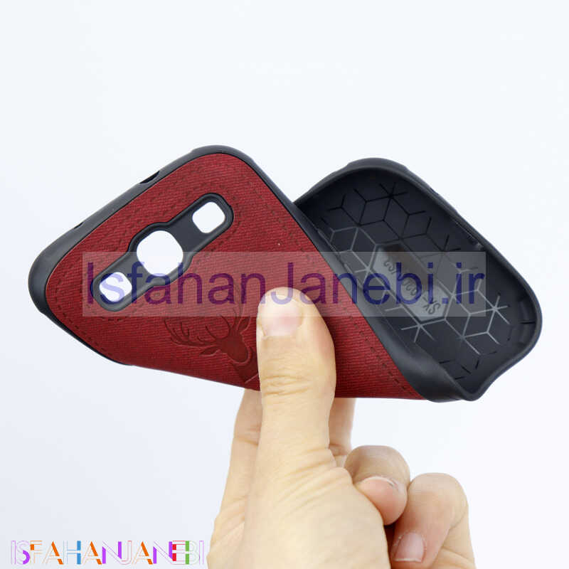 اصفهان جانبی-قاب چرمی طرح گوزن Samsung Galaxy S3 زرشکی