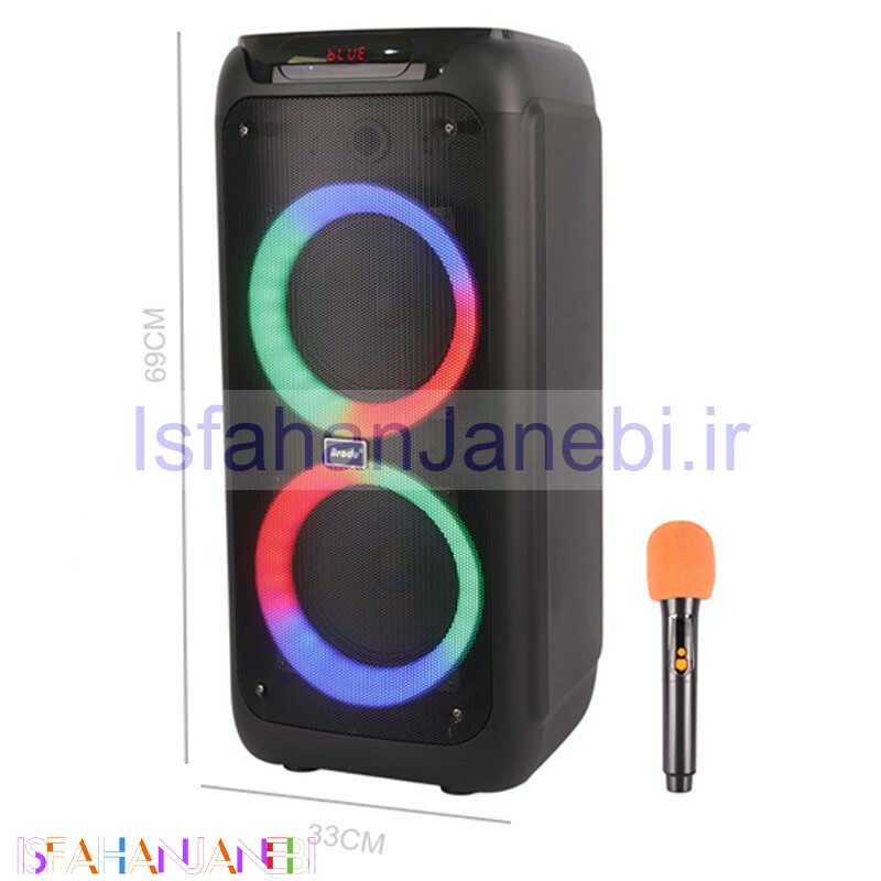 اصفهان جانبی-اسپیکر چمدانی بلوتوثی برودو BTS-2173 + میکروفون