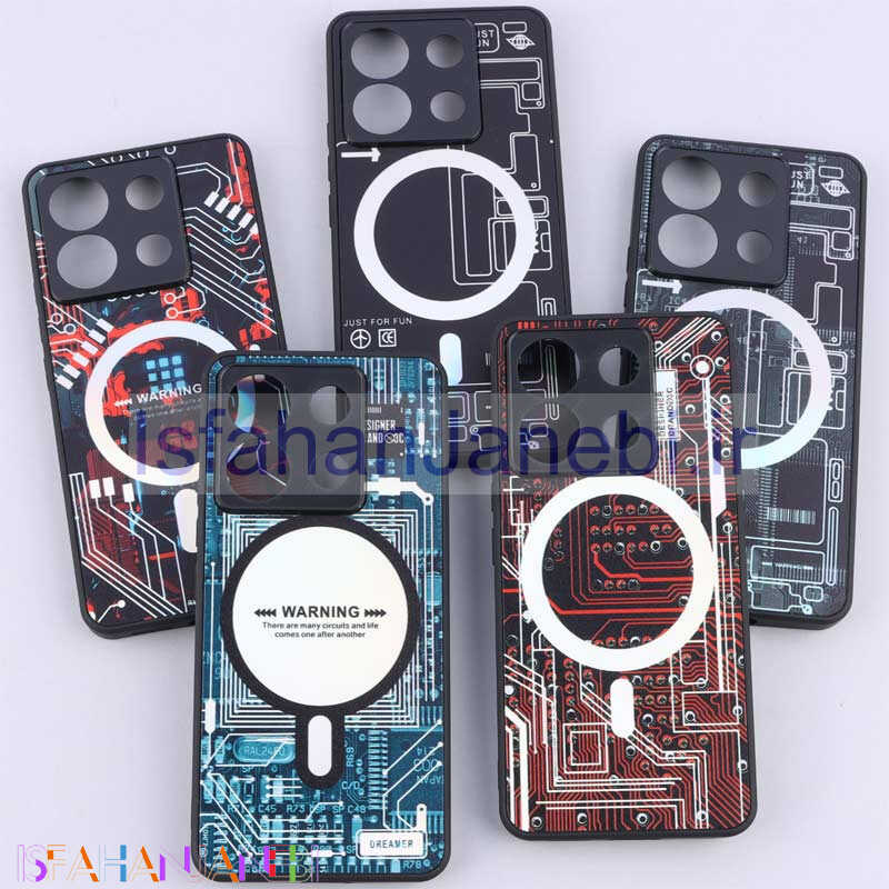 اصفهان جانبی-قاب PC طرحدار MagSafe محافظ لنزدار Xiaomi Poco X6