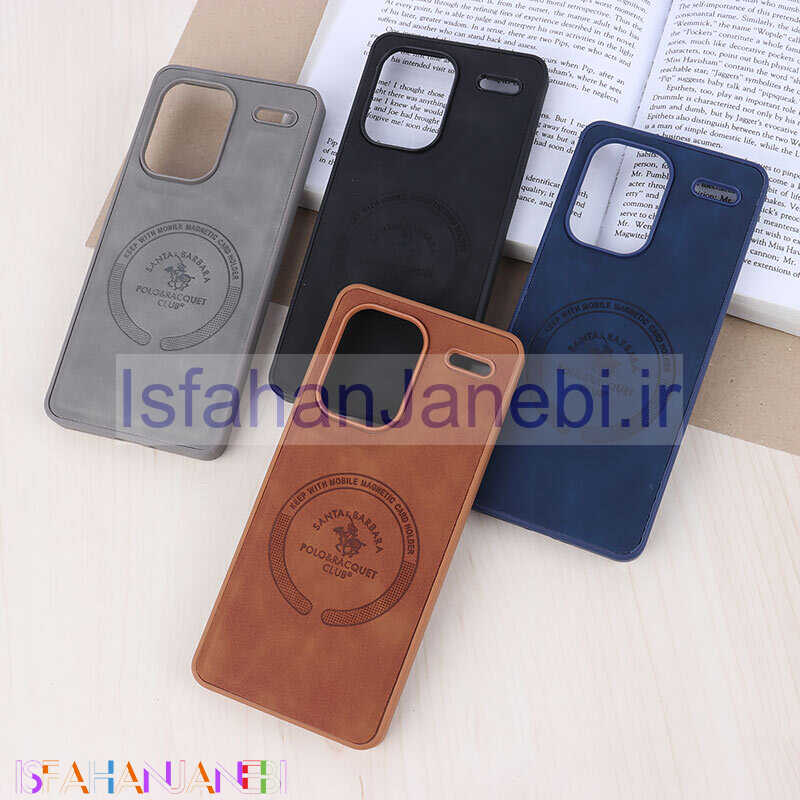 اصفهان جانبی-قاب چرمی Polo & Racquet Club شیائومی Redmi Note 13 Pro Plus طرح مگ سیف