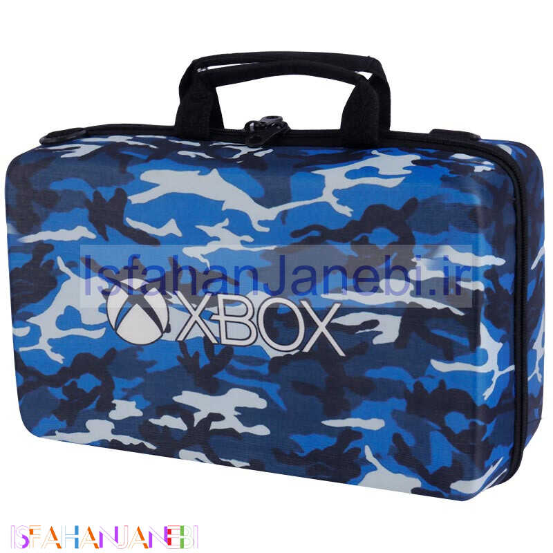 اصفهان جانبی-کیف کنسول بازی XBOX Series S طرح چریکی آبی سفید XBOX