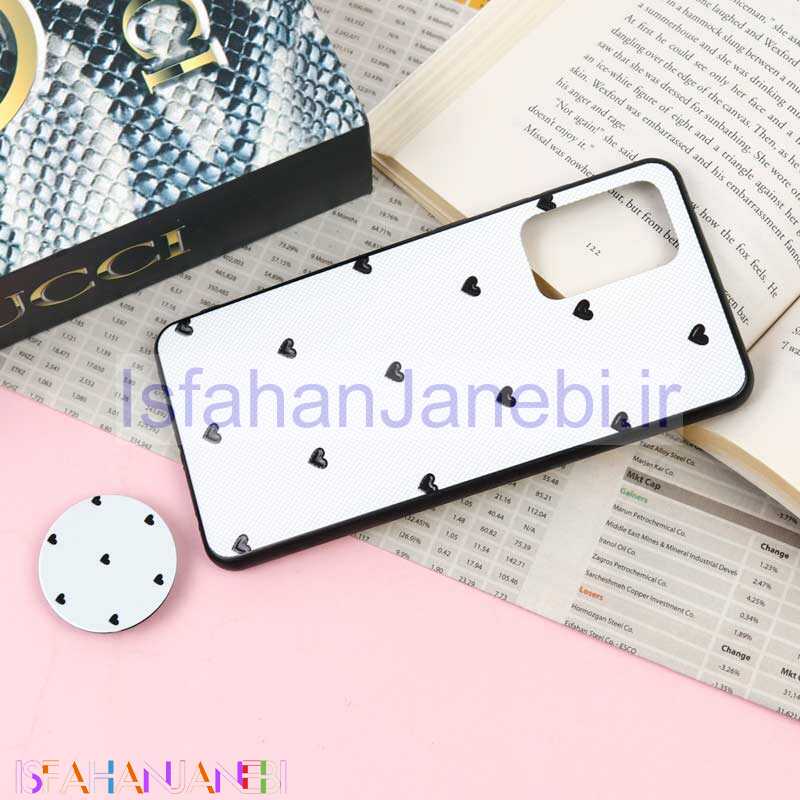 اصفهان جانبی-قاب فانتزی برجسته + پاپ سوکت طرح قلب سامسونگ Samsung Galaxy A52 / A52s سری F