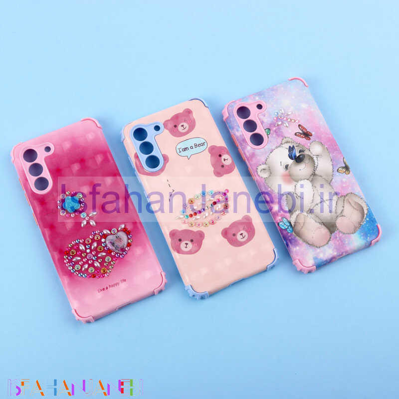 اصفهان جانبی-قاب فانتزی نگین دار کپسولی محافظ لنزدار Samsung Galaxy S21 FE 5G