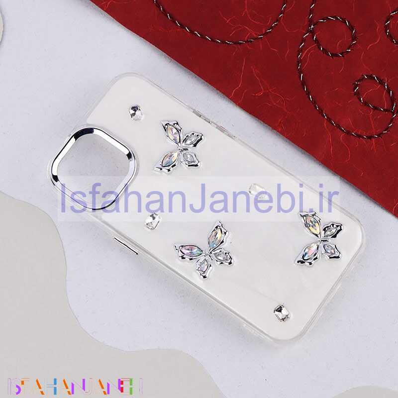 اصفهان جانبی-قاب اکلیلی Vip Max آیفون iPhone 15 پروانه نگین دار