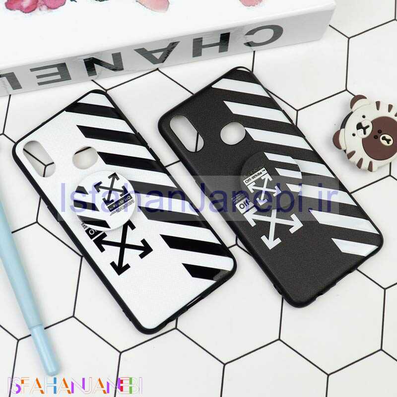 اصفهان جانبی-قاب فانتزی برجسته + پاپ سوکت طرح Off White سامسونگ A10s سری D