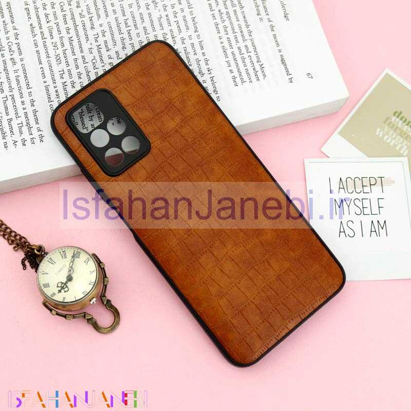 اصفهان جانبی-قاب محافظ لنزدار چرمی کروکودیل Xiaomi Redmi 10