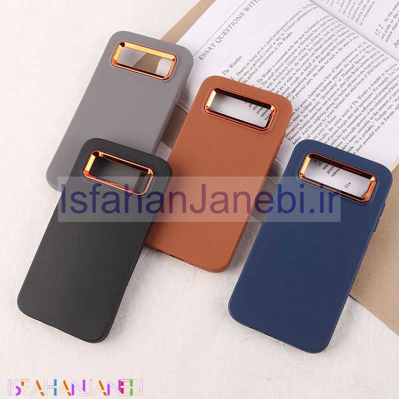 اصفهان جانبی-قاب چرمی ژله ای سامسونگ Galaxy J7 2016 دور محافظ متال