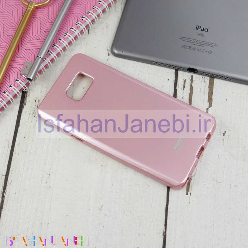 اصفهان جانبی-قاب ژله ای براق Samsung Galaxy Note 5 صورتی روشن