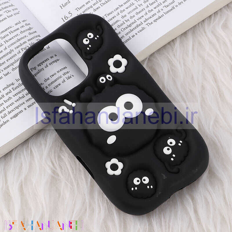 اصفهان جانبی-قاب سیلیکونی آیفون iPhone 16 Pro پاپ سوکت دار فانتزی برجسته