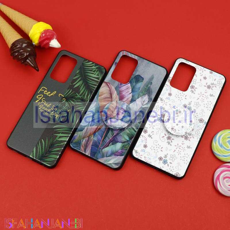 اصفهان جانبی-قاب فانتزی برجسته + پاپ سوکت طرح گل سامسونگ A52 سری D